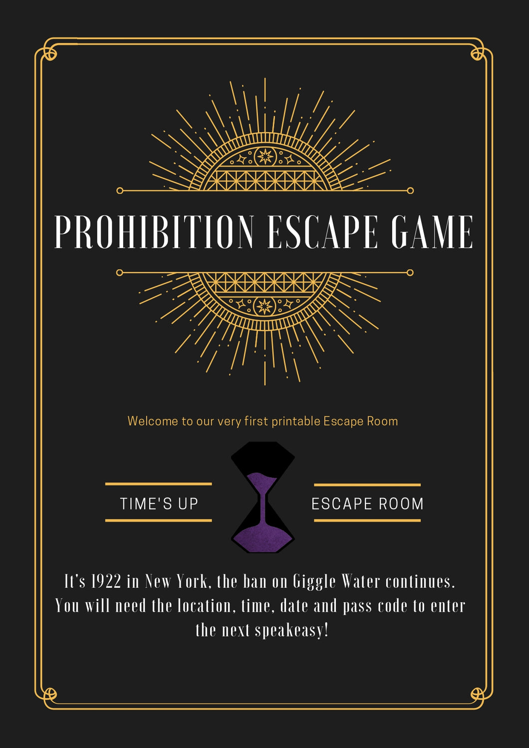 Indoors Prohibition Escape Room